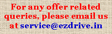 Text Box: For any offer related queries, please email us at service@ezdrive.in